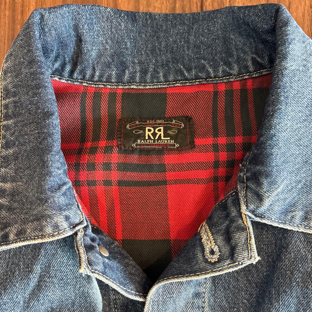 【激レア三ツ星】90s RRL ブランケット デニムジャケット L相当 初期
