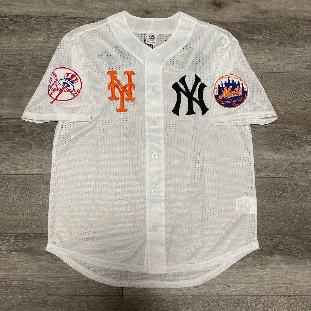 極美品Majestic MLB NY SUBWAY SERIES Jersey白