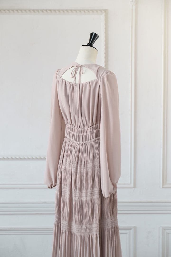 Herlipto♡MajolicaPleatedChiffonLongDress