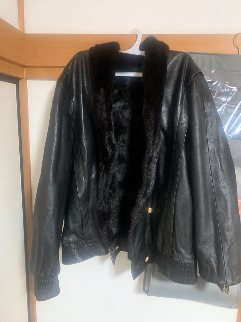 ⭐️本日限定タイムセール⭐️3.5万→25000円メンズ用ミンクと本革のリバーシブル