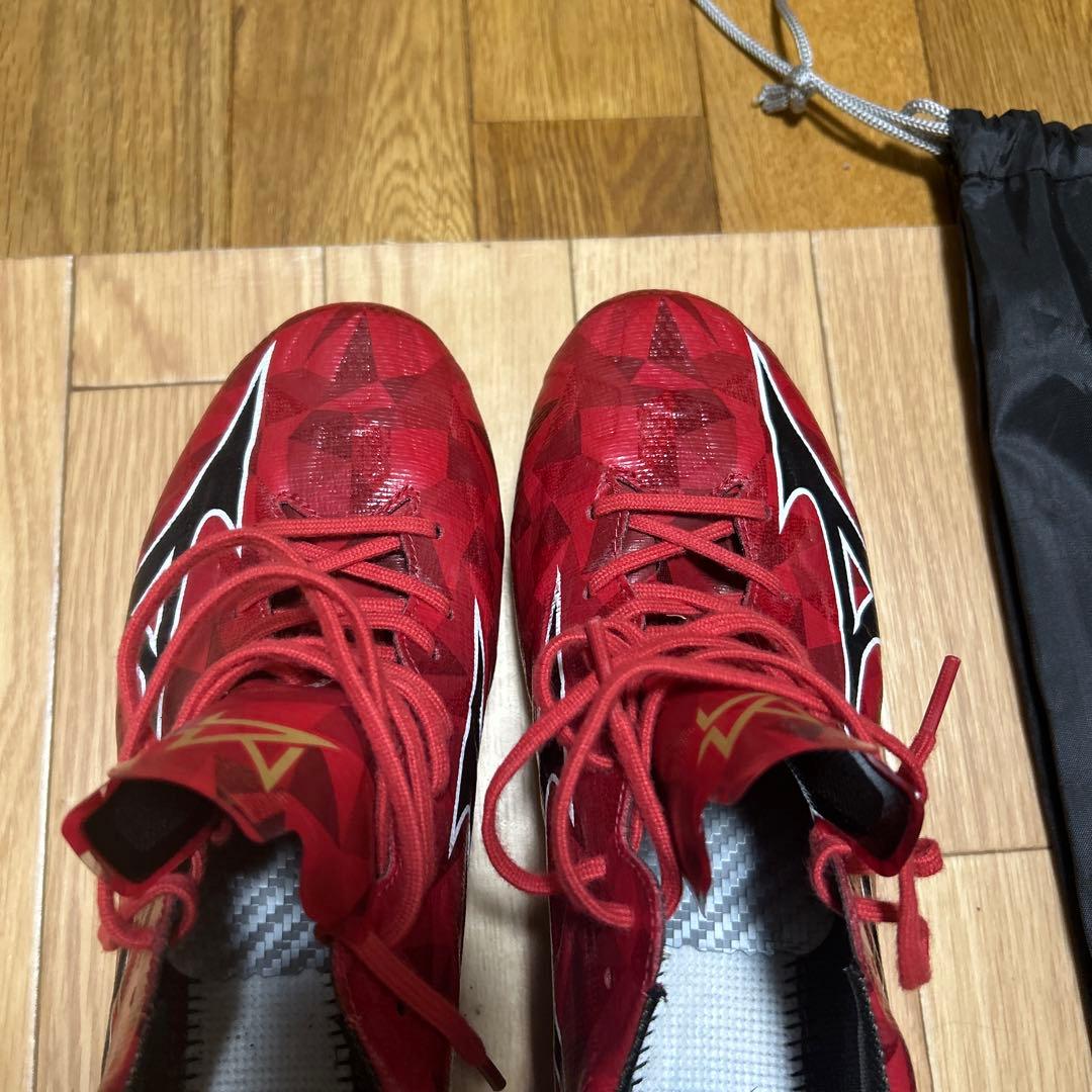 Mizuno アルファスパイク赤 収納袋付き27.5