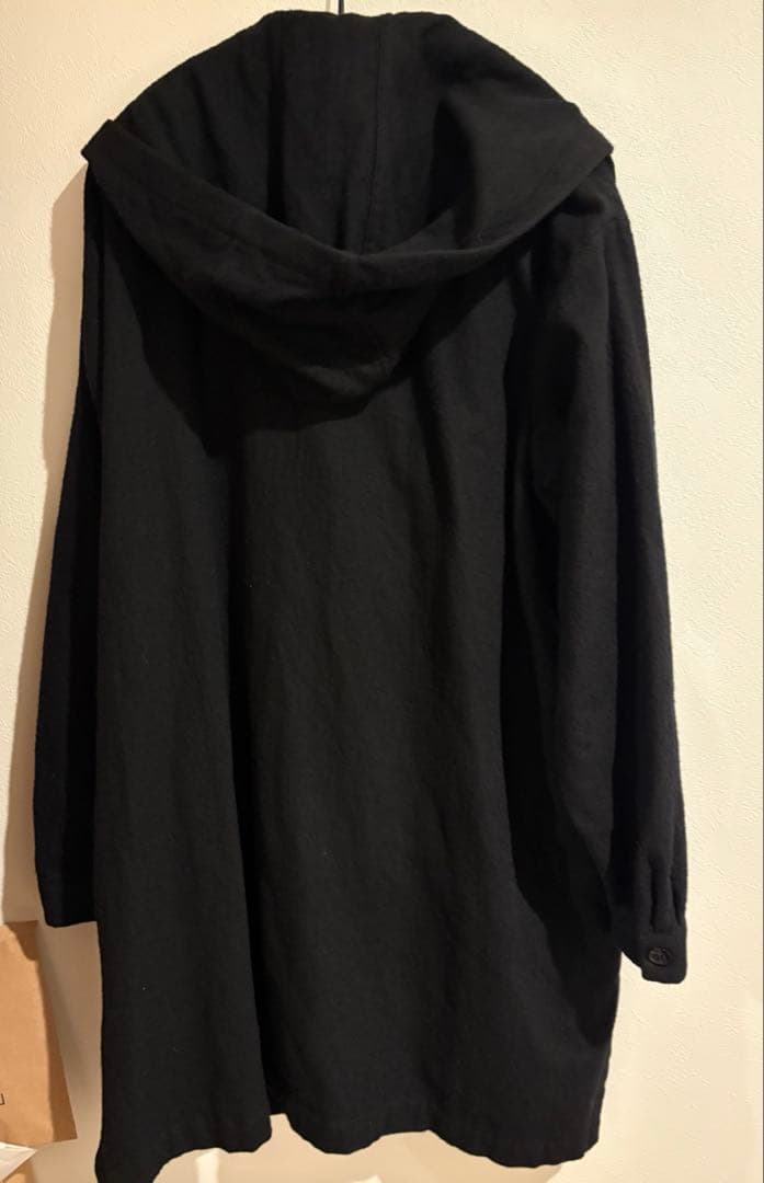 marka フード付きブラックコート　BUTCHER SHIRTS COAT