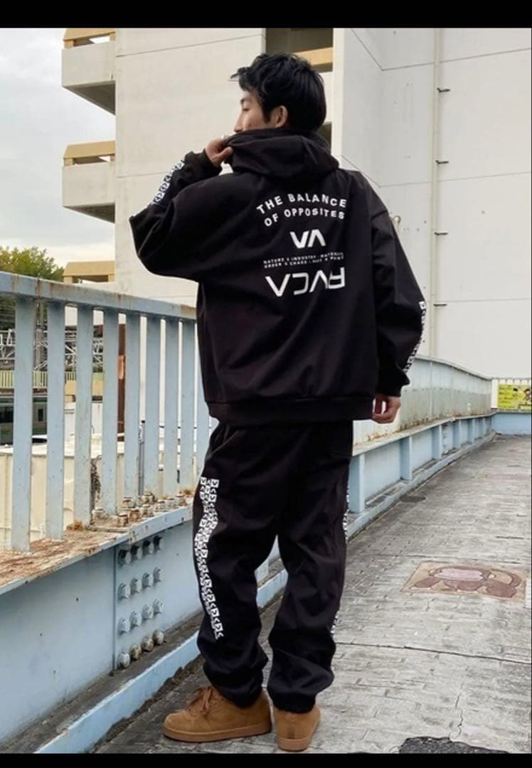 RVCA ブラック フーディ パンツ セットアップ
