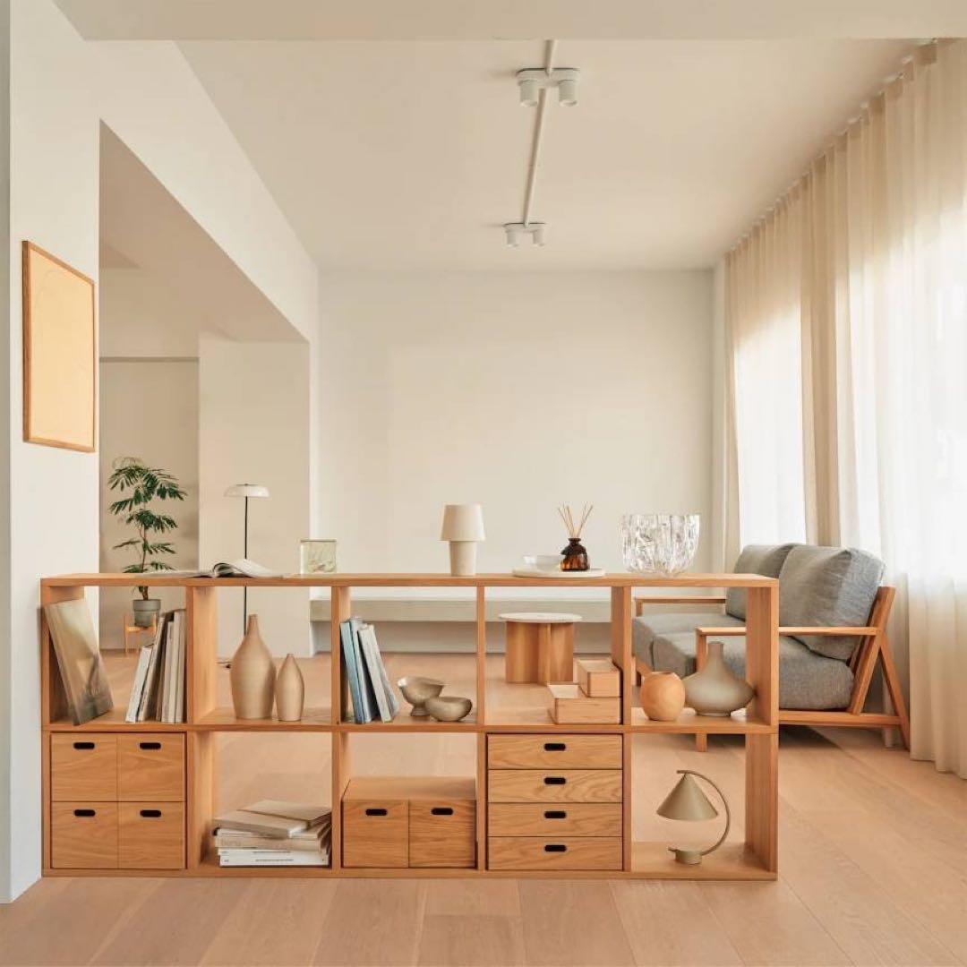 ■送料込■無印 スタッキングシェルフ 5×2 オーク 木製家具棚 MUJI 収納