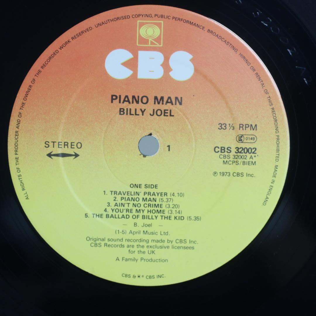 英LP Billy Joel Piano Man UK盤ステレオ ビリージョエル