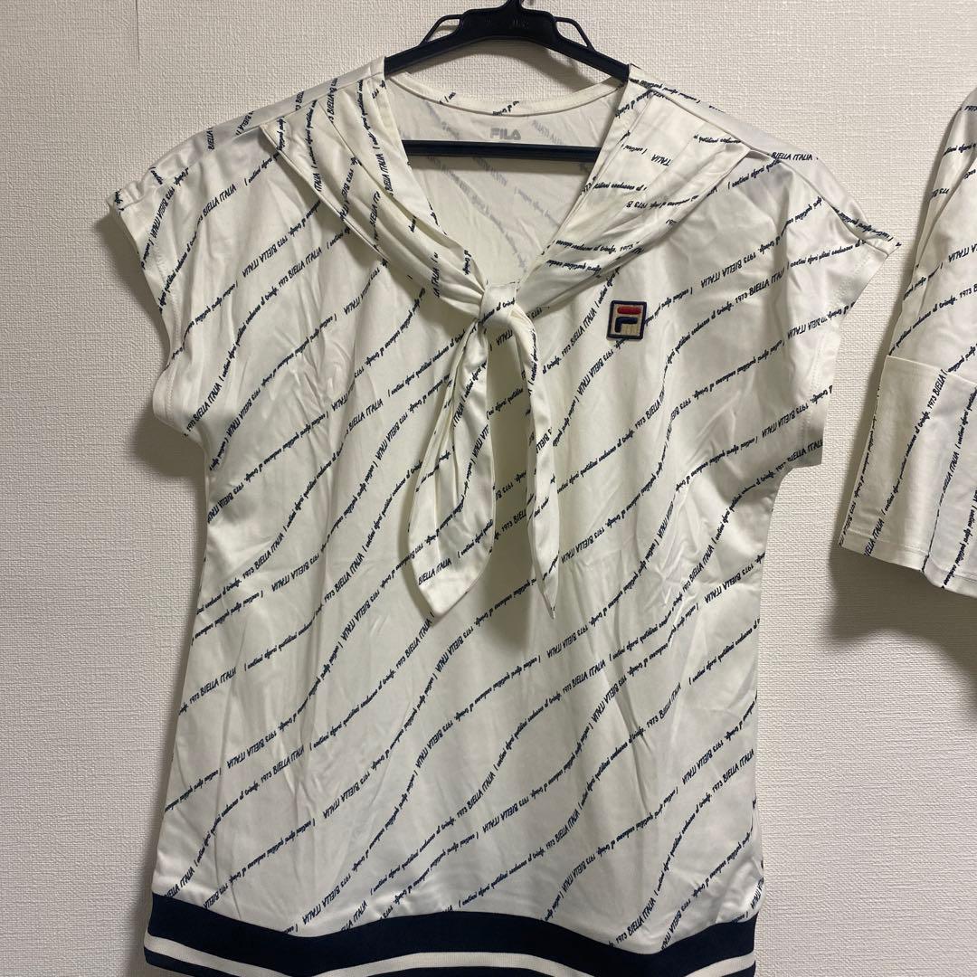 FILA セット　テニス　スコート　L ホワイト　レディース
