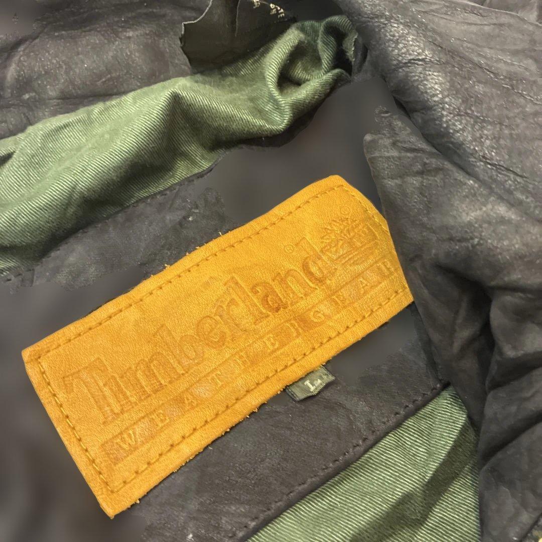 Timberland レザージャケット 本革 ヌバック スウィングトップ 黒