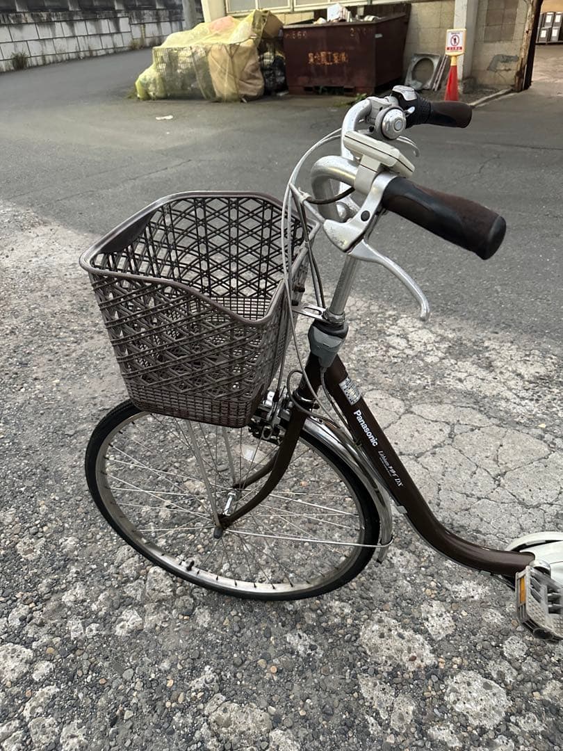 電動アシスト自転車 ブラウン 前カゴ付き