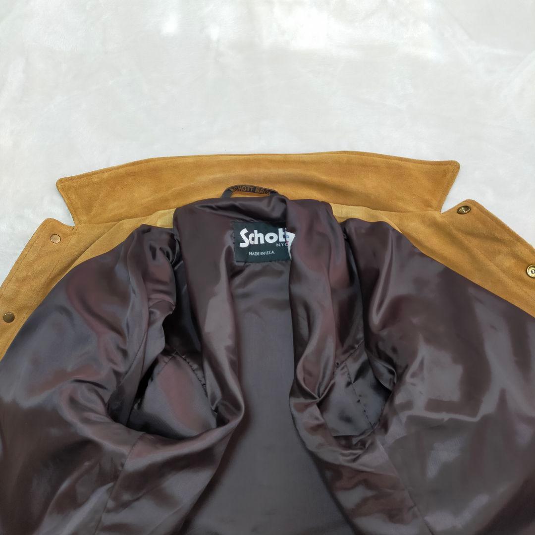 美品　USA製　SCHOTT　スエード　トラッカージャケット　38サイズ