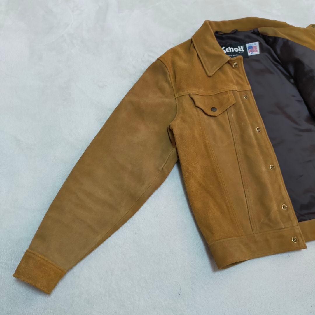 美品　USA製　SCHOTT　スエード　トラッカージャケット　38サイズ