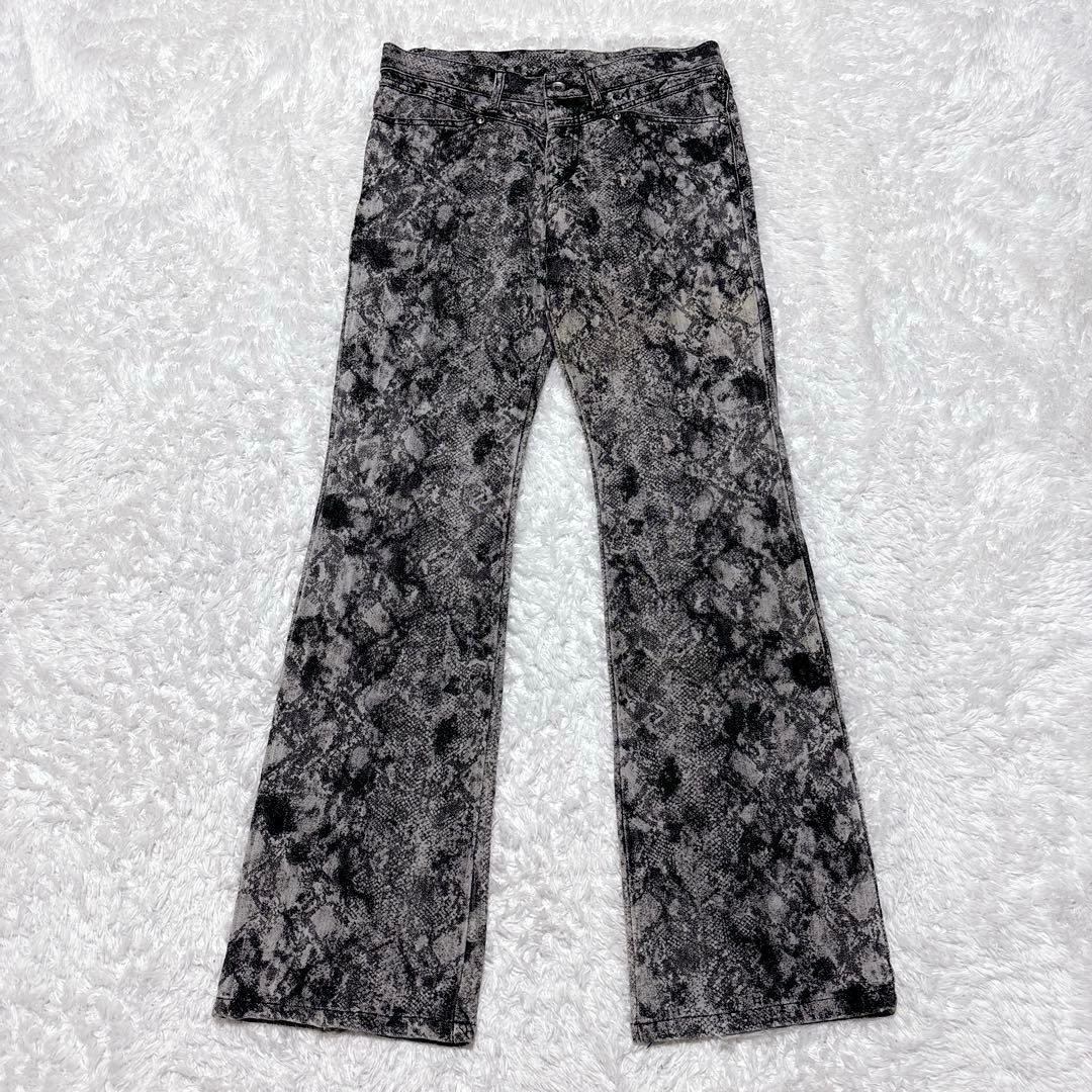 パンツ 00s archive grunge flare denim pants y2k