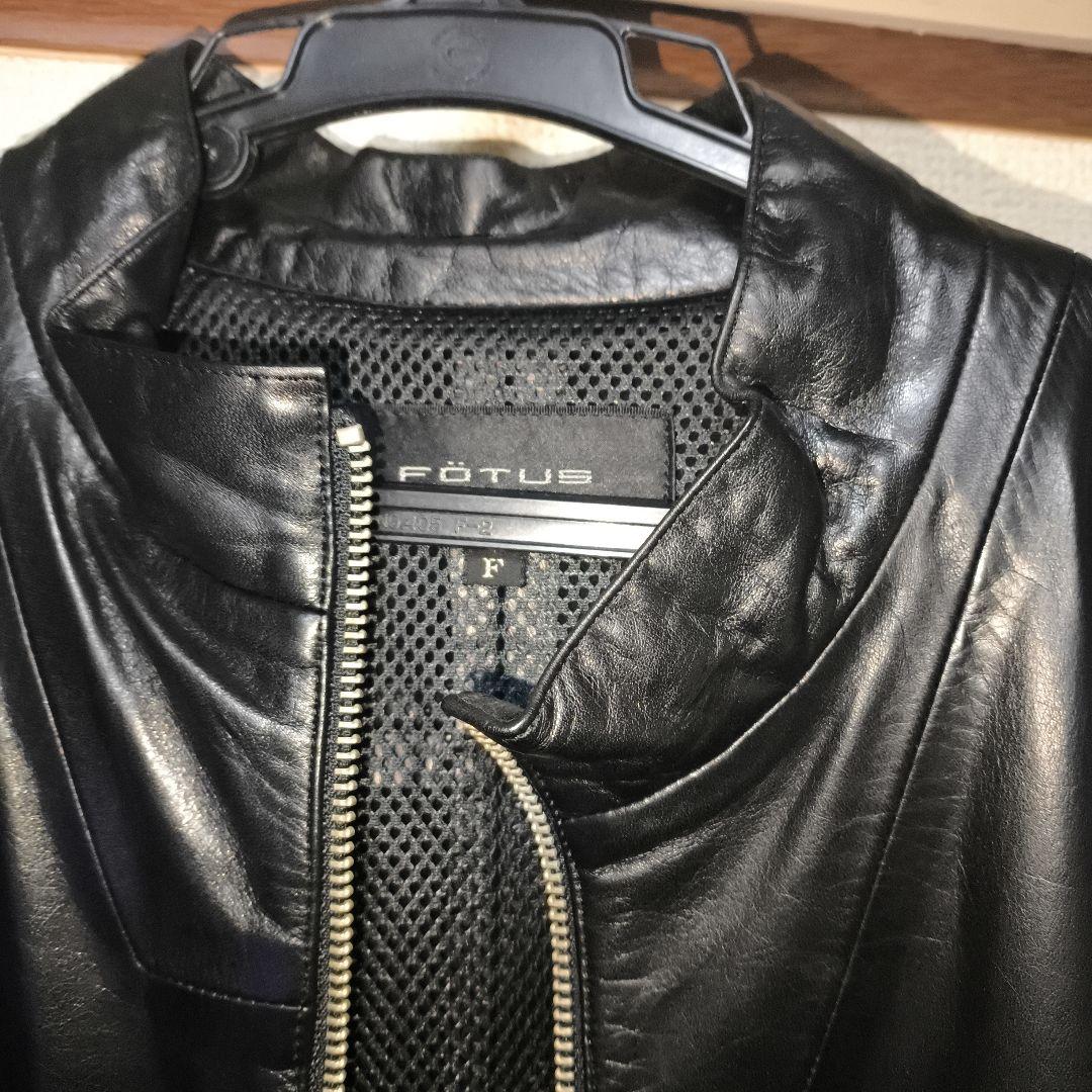 FÖTUS フェトウス ブラックレザージャケット ショートスリーブ