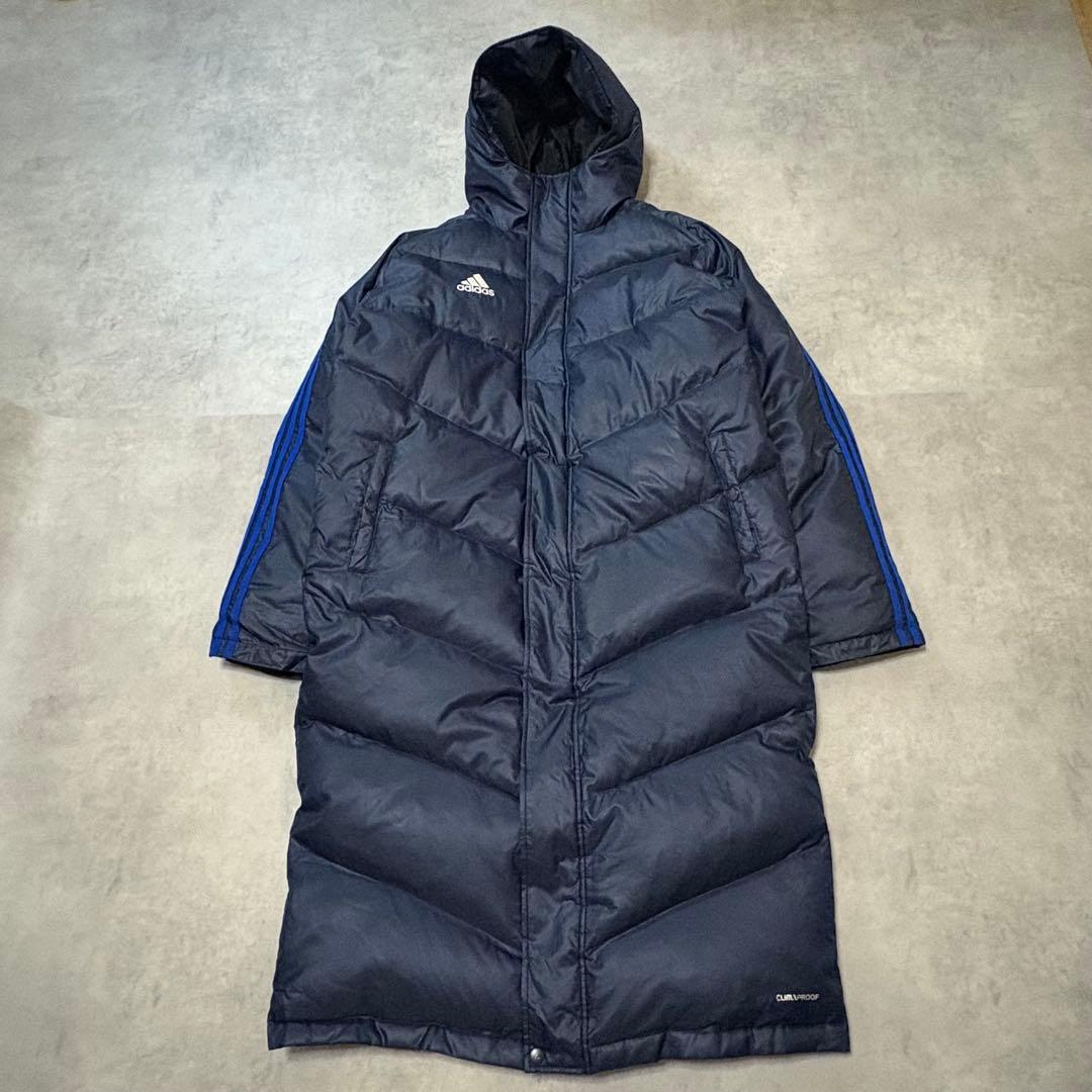 adidas アディダス 防風防水 肉厚 ロングダウンコート ベンチコート L
