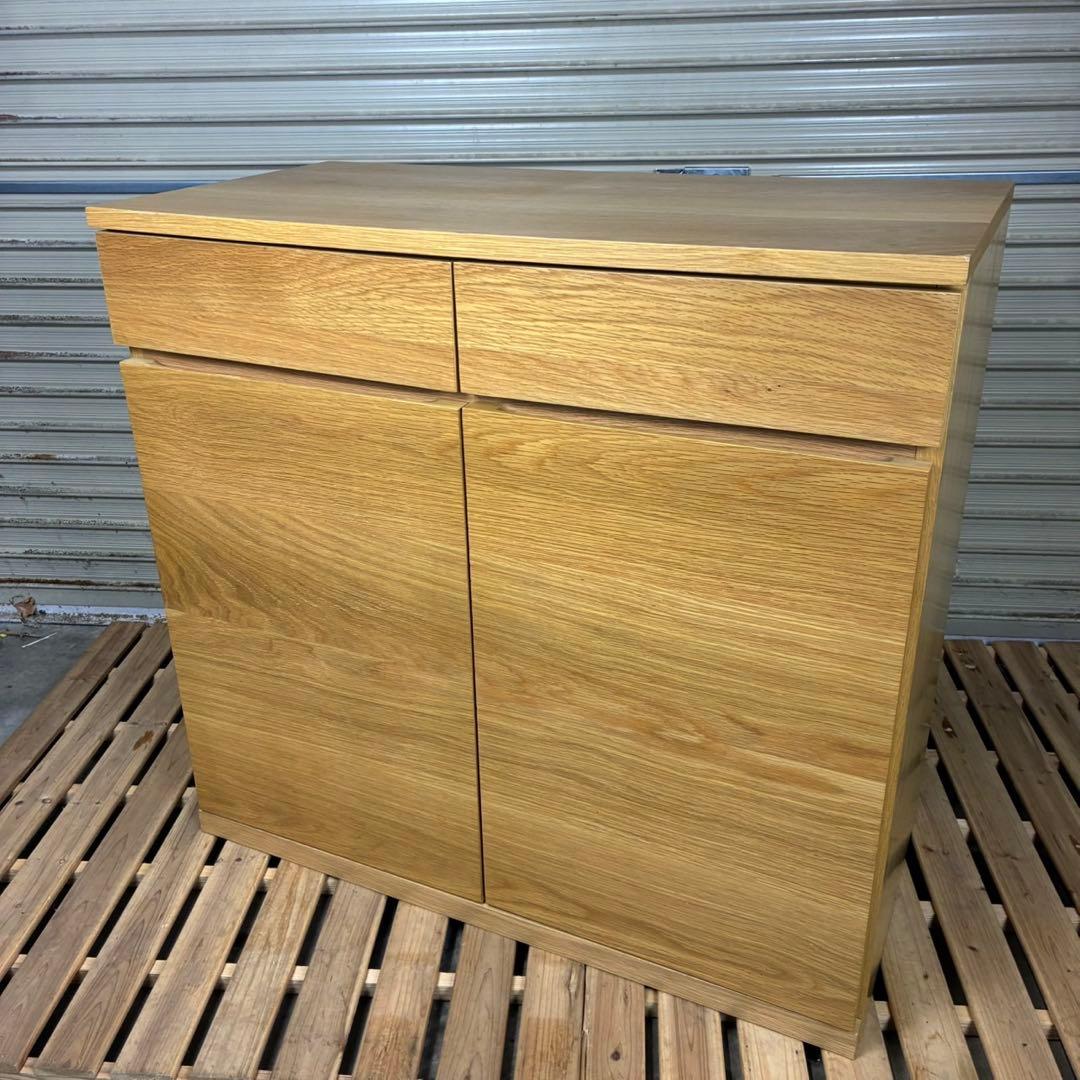 【送料込】無印良品　MUJI 木製キャビネット ナチュラル オーク材　タンス