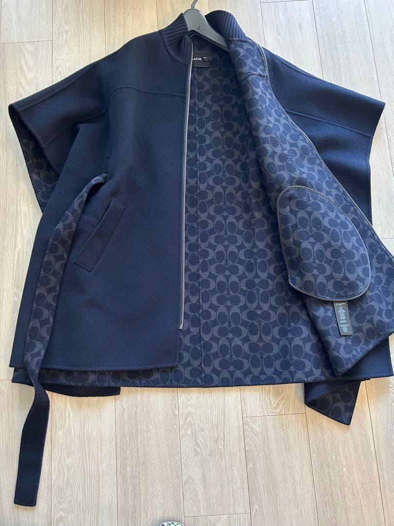 『美品』COACH コーチ　カシミヤか混ダブルフェイス　 ケープポンチョ コート