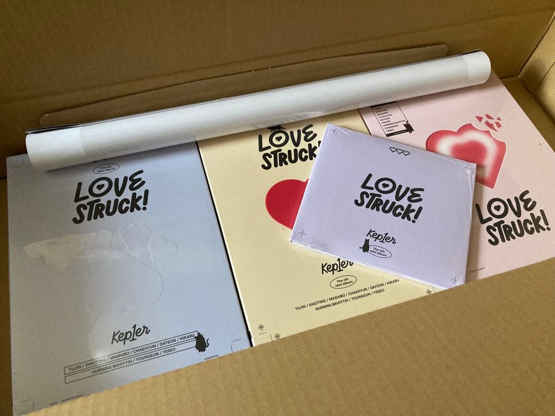 【ポスター付／新品未開封】Kep1er LOVESTRUCK! 4形態セット