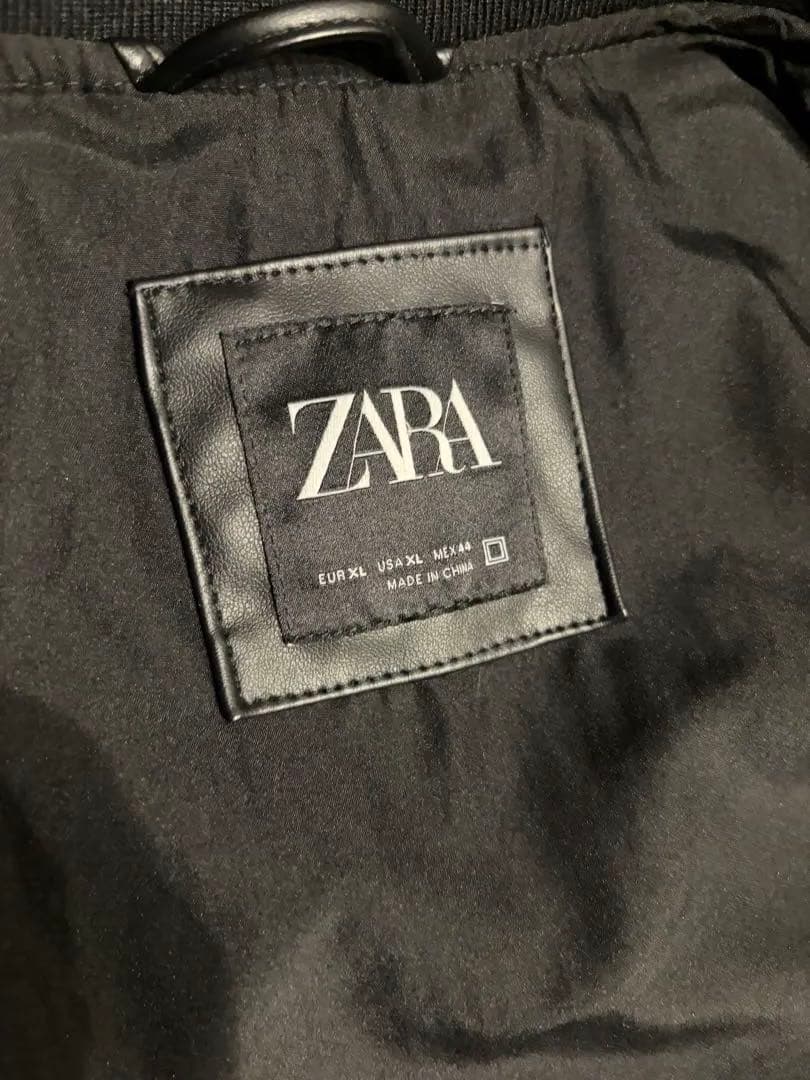 ZARA フェイクレザー ボンバージャケット size XL