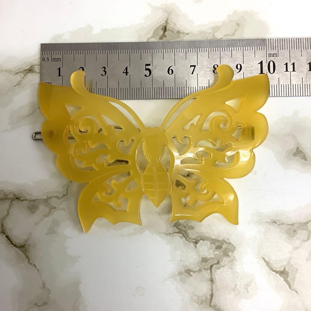 【美品‼︎】鼈甲 べっこう べっ甲 蝶 ヴィンテージ ヘアクリップ 髪飾り 高級品
