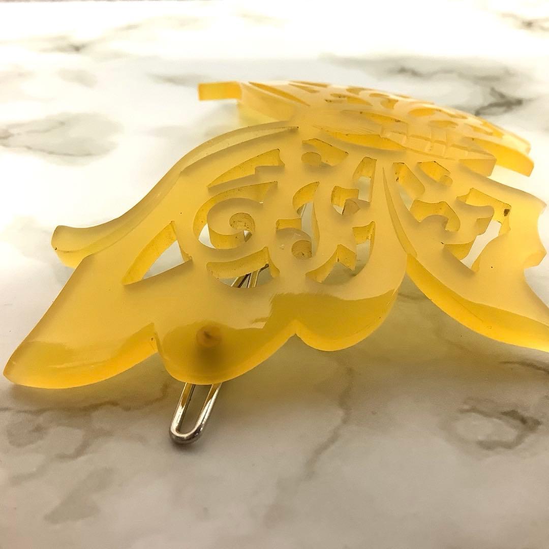 【美品‼︎】鼈甲 べっこう べっ甲 蝶 ヴィンテージ ヘアクリップ 髪飾り 高級品