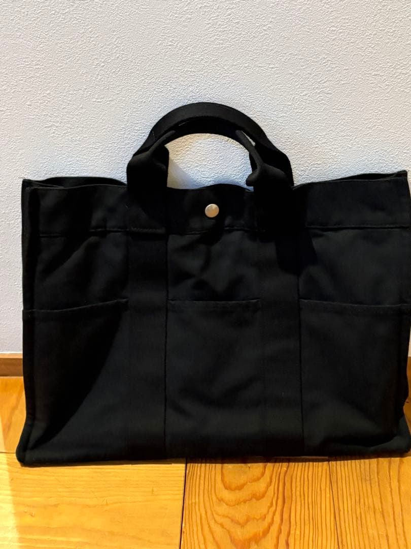 バッグ anytee Super Black Canvas Tote BIG