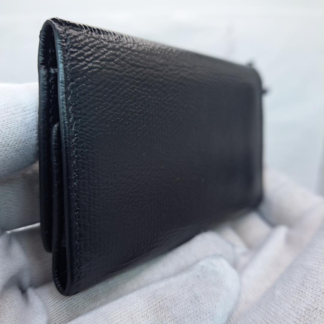 CHANEL　ココボタン　キーケース　ブラック　レザー