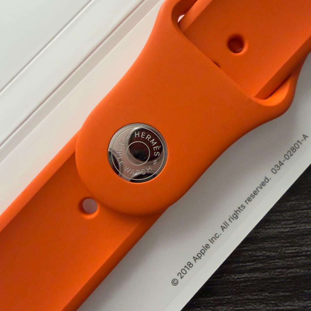 3106 美品　Apple Watch エルメス　オレンジ　ラバー　スポーツ