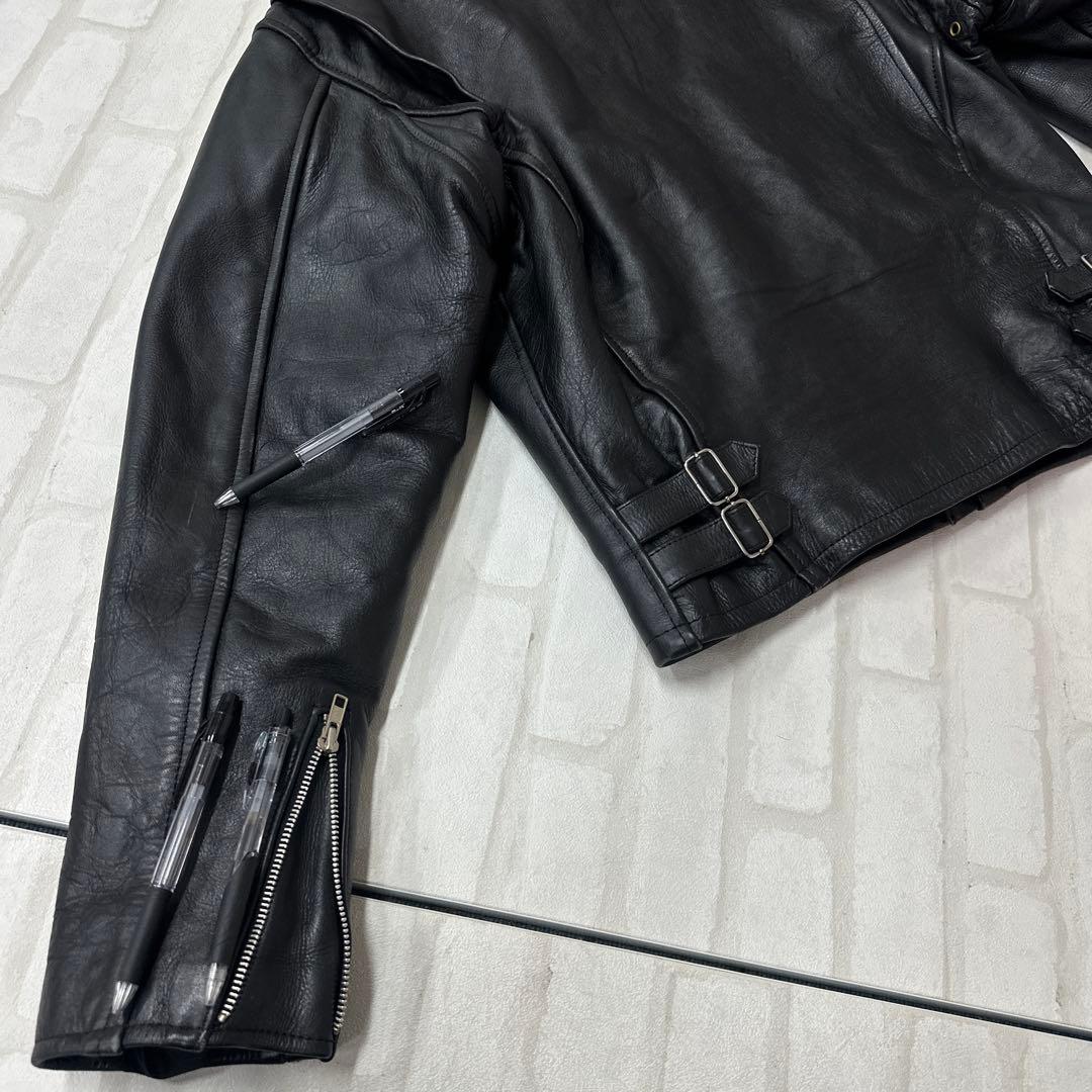 値下げ カクイシ KAKUISHI 本革 レザー シングル ライダースジャケット