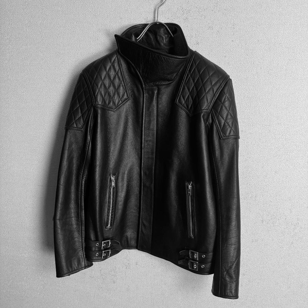 【美品☆変則デザイン】ジョンローレンスサリバン シングルレザージャケット