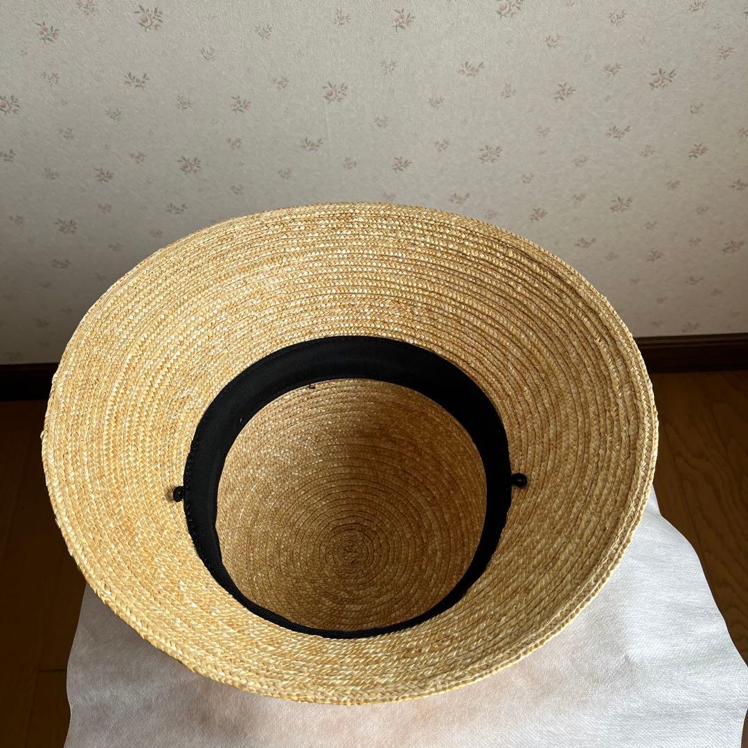 田中帽子店 ステラ 麦わら つば長女優帽 美品