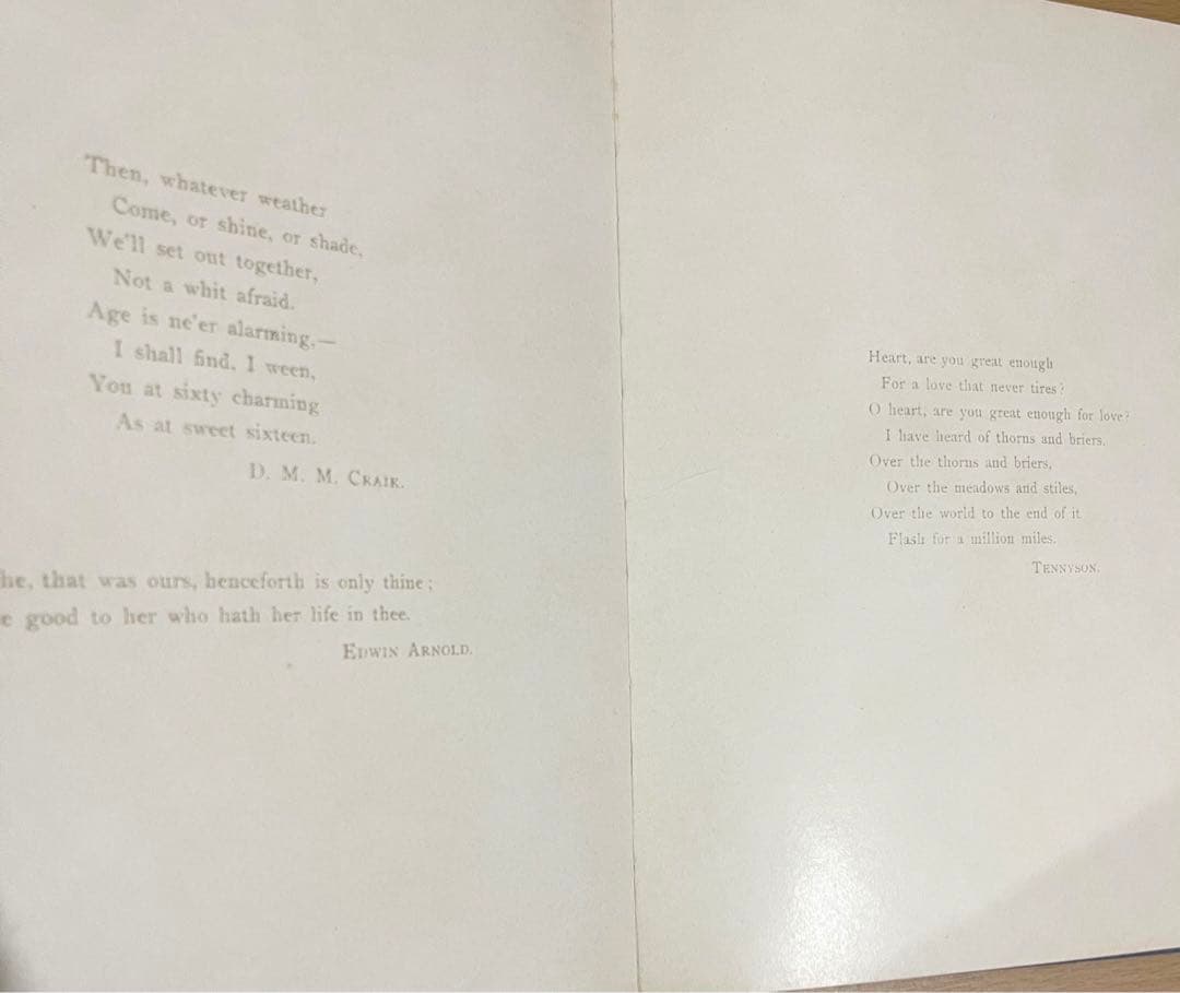No.288 アンティーク　古書　洋書　ウィディングブック　ビクトリアン 詩集