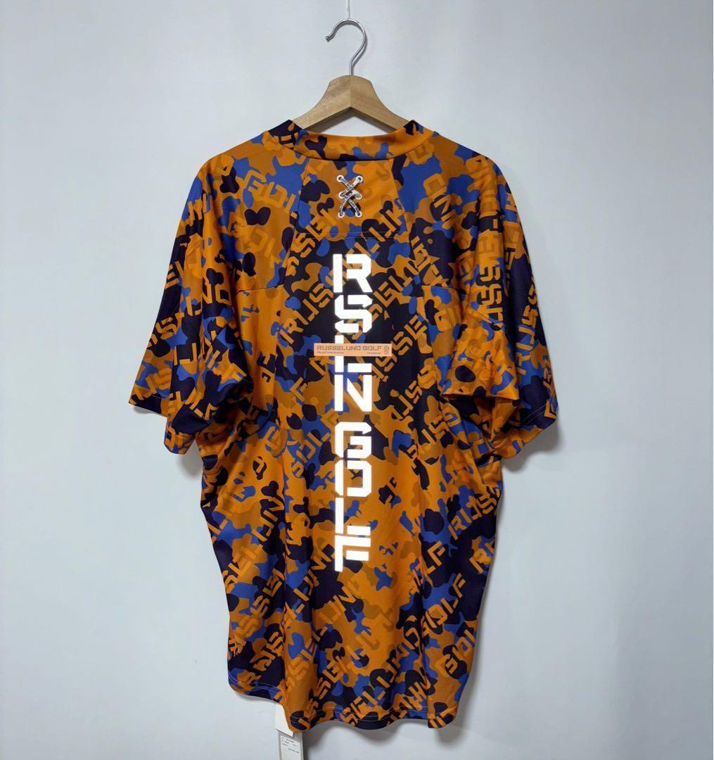 ラッセルノ ゴルフ リフレクター ロゴ モックネック セットアップ カモ 2XL