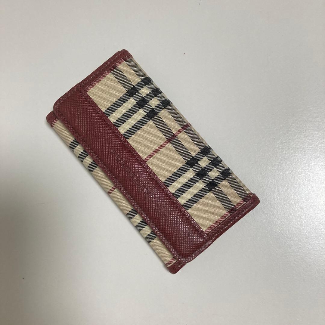 Burberry チェック柄 レザーキーケース