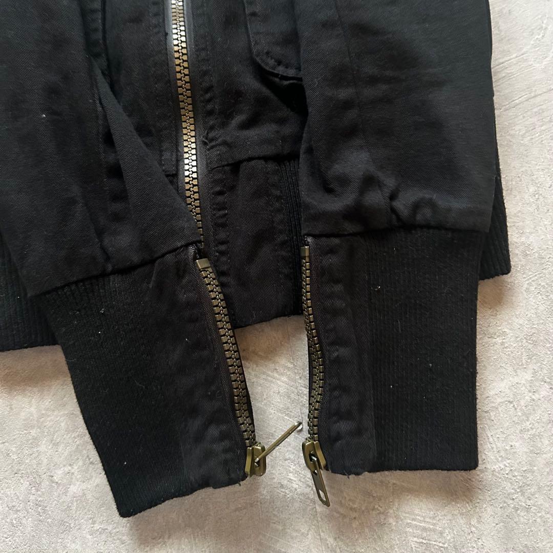 ジャケット・アウター grunge bomber military jacket y2k black