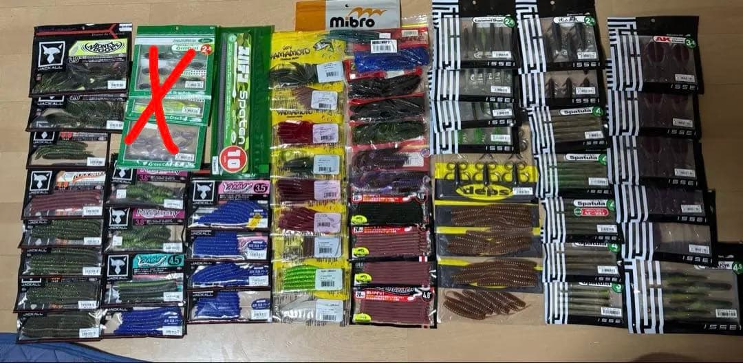 バス釣りワーム　62袋まとめ売り　セット
