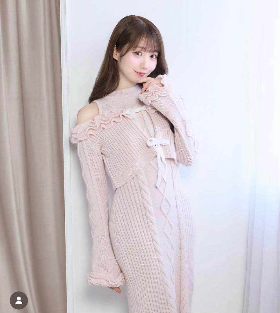 【最終値下げ】Rosé Muse Cable knit o/p set
