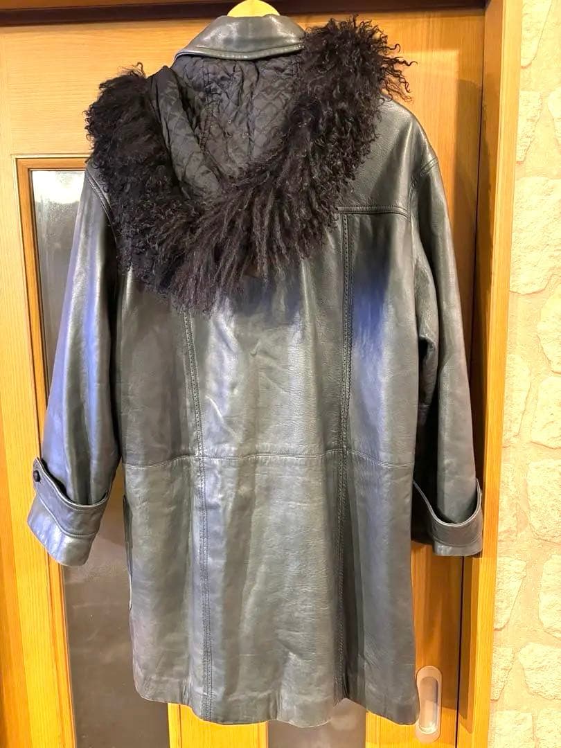 #サルバトーレフェラガモ#メンズ#レザーコート #フード付き #XL