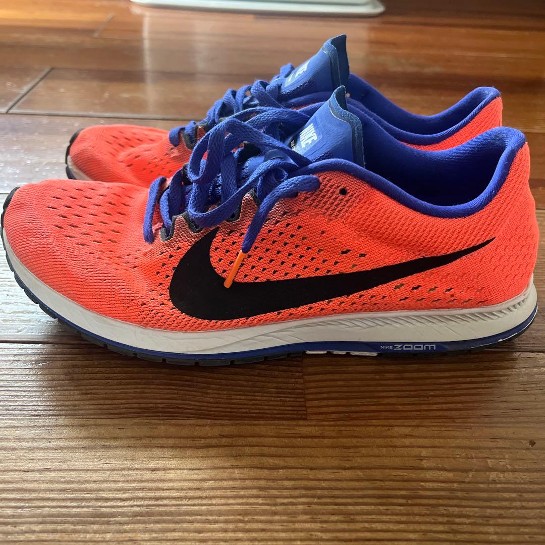 NIKE ランニングシューズ オレンジ/ブルー