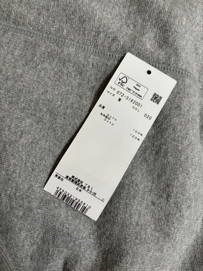 値下げ　新品未使用　Sプラス　グレー パーカーM