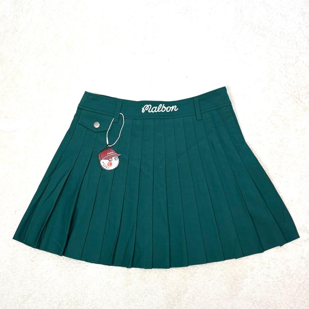 未使用品　Malbon Golf プリーツスカート　グリーン　Lサイズ