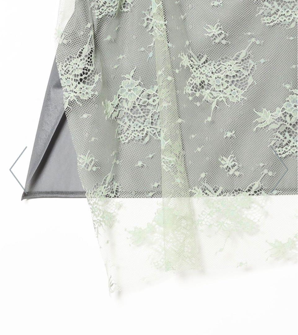 BEAMS maturely / トリコット シフォン レース キャミソール