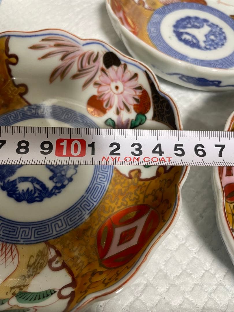 有田焼 伊万里焼 古伊万里 金彩 色絵 角皿　池盛皿