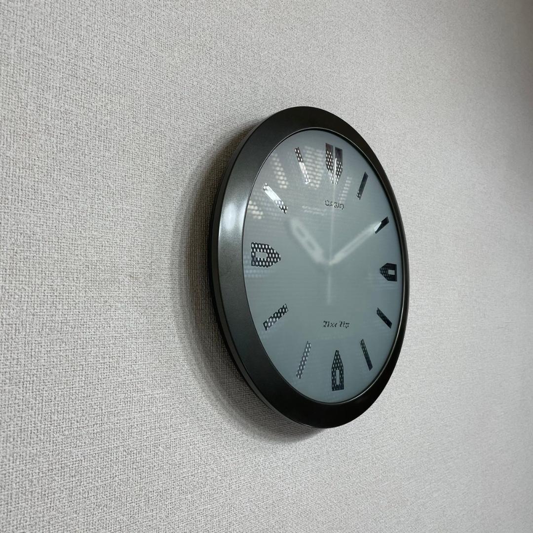 CASIO カシオ ウォールクロック パンチングメタル 壁掛け時計 ガンメタル