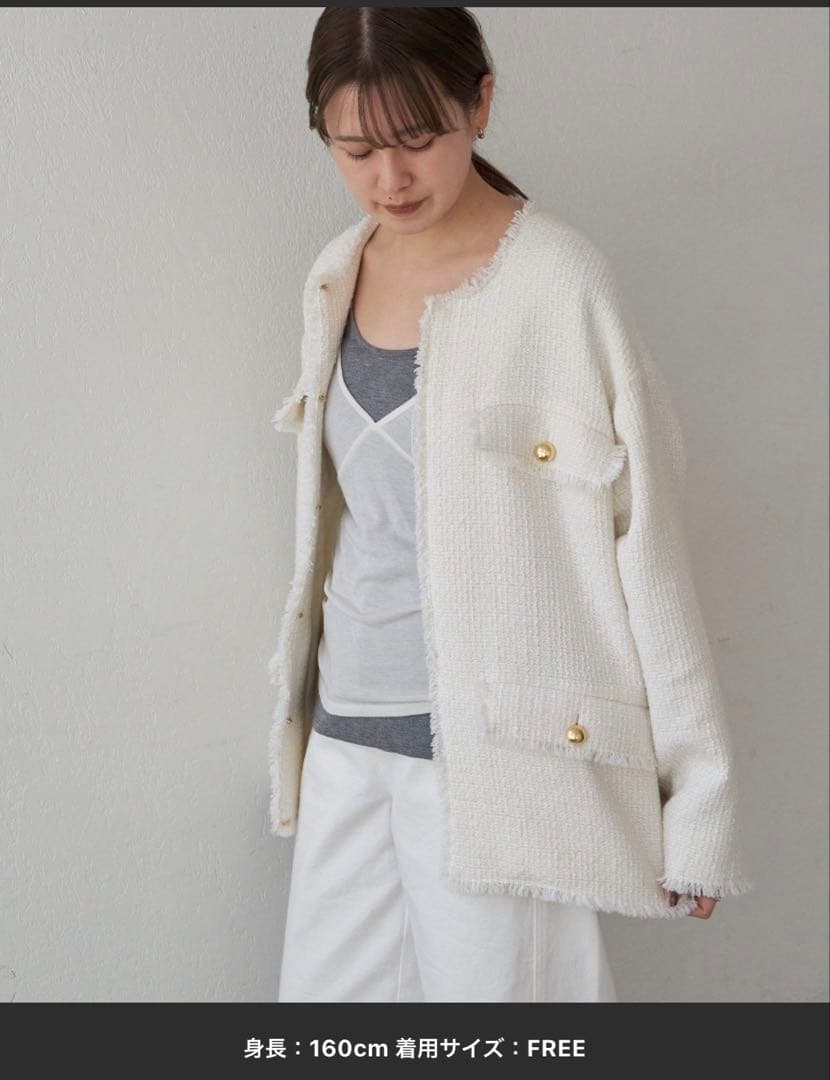新品未使用　SHENERY シーナリー　ツイードジャケット
