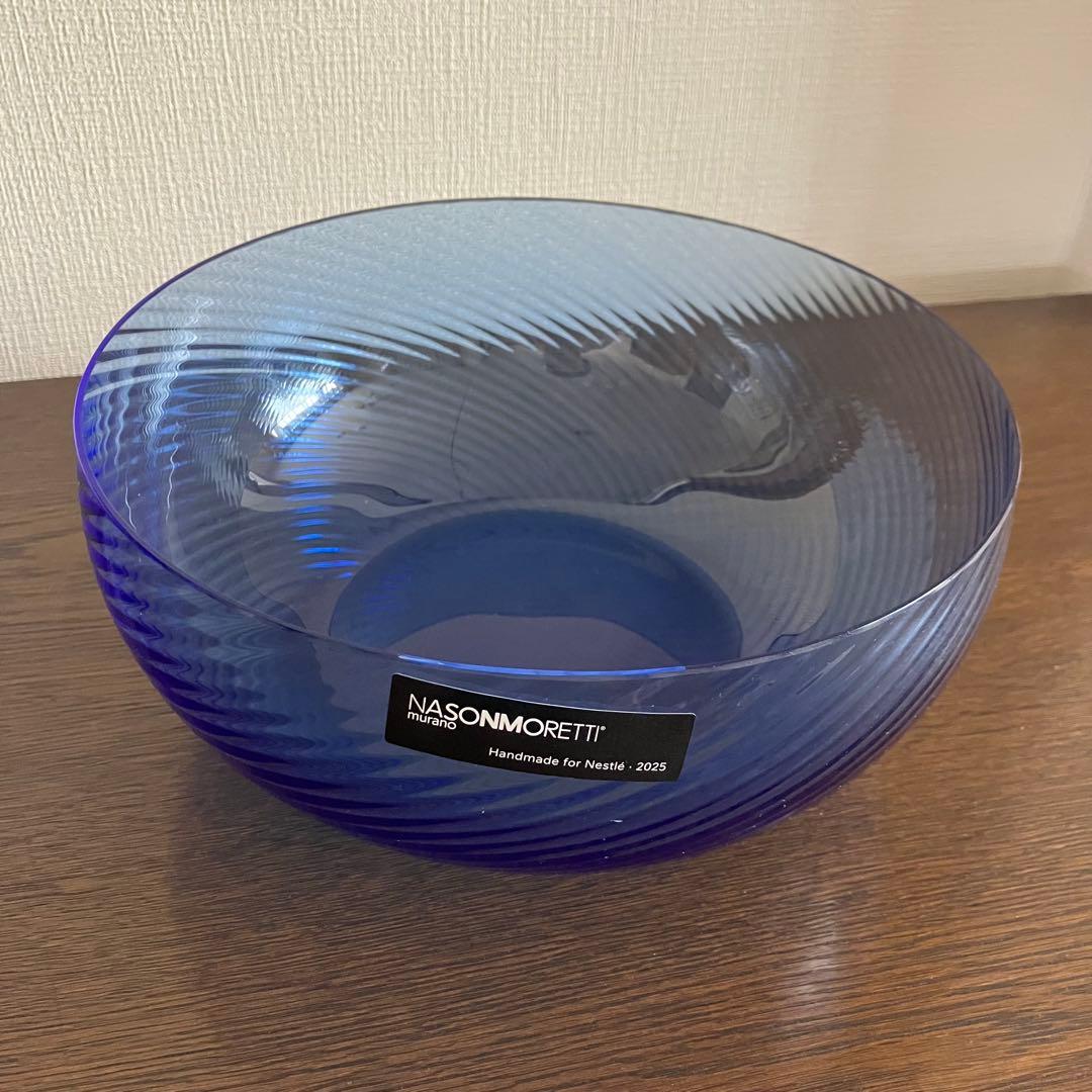 Nasonmoretti べネチアングラス　ブルー　ガラス　ボウル