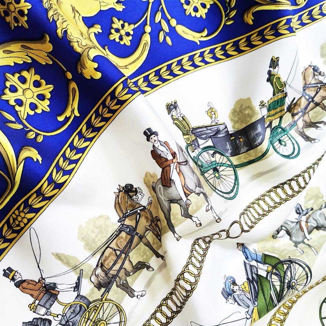 ✨️クリーニング済✨️エルメス HERMES カレ90 ロンシャンへの道