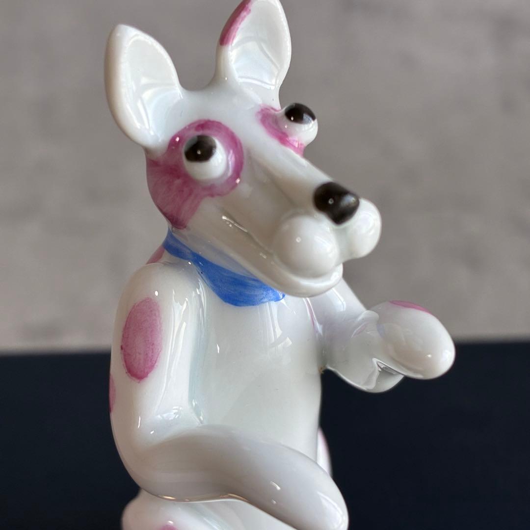 【極美品・箱付】マイセン ミニ干支 手びねり人形 戌（イヌ）ピンク