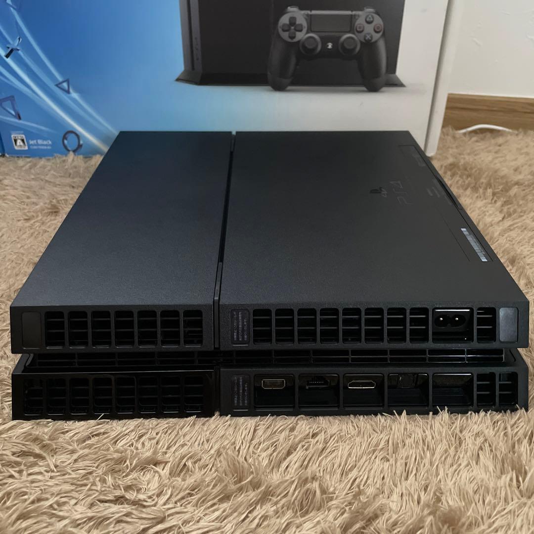 PlayStation ps4 プレステ4 黒 ブラック 本体 2 ソフト付