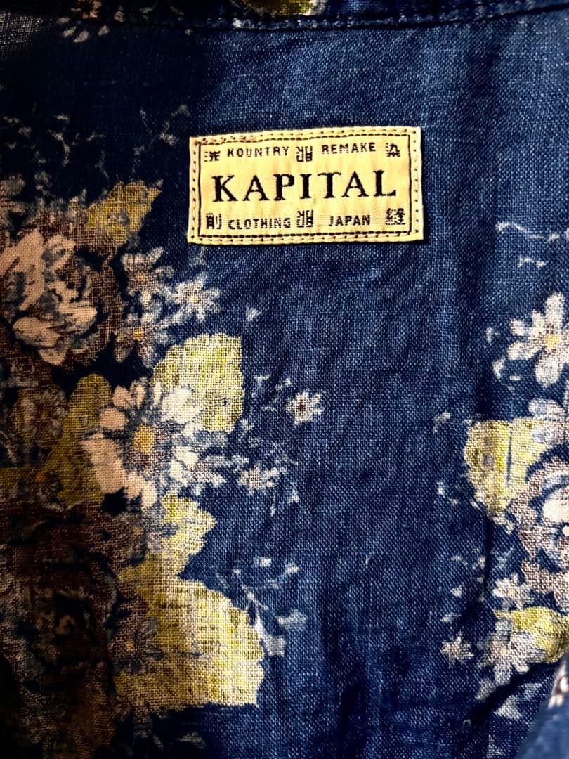 KAPITAL リネンフラワープリント ブルゾン