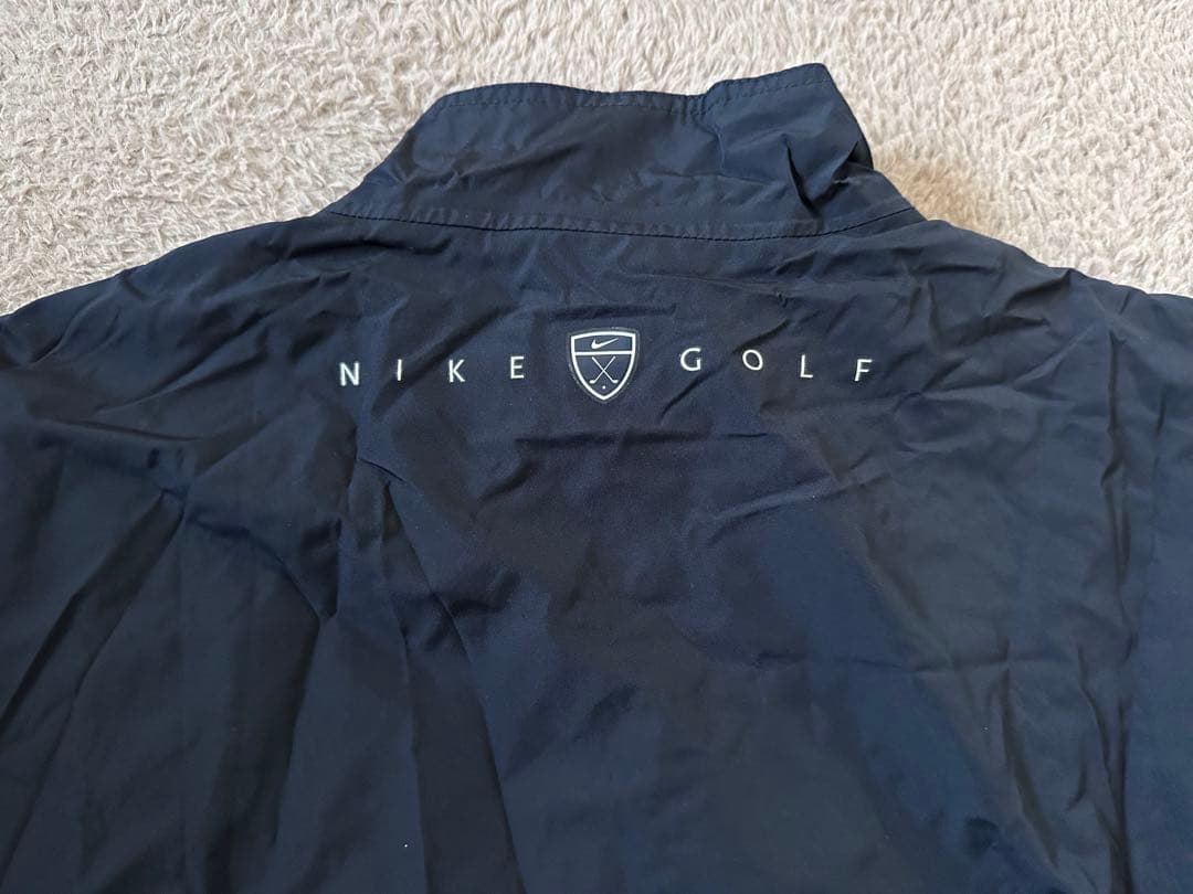 NIKE GOLF 2way レインウェア セットアップ M 収納袋付 ネイビー