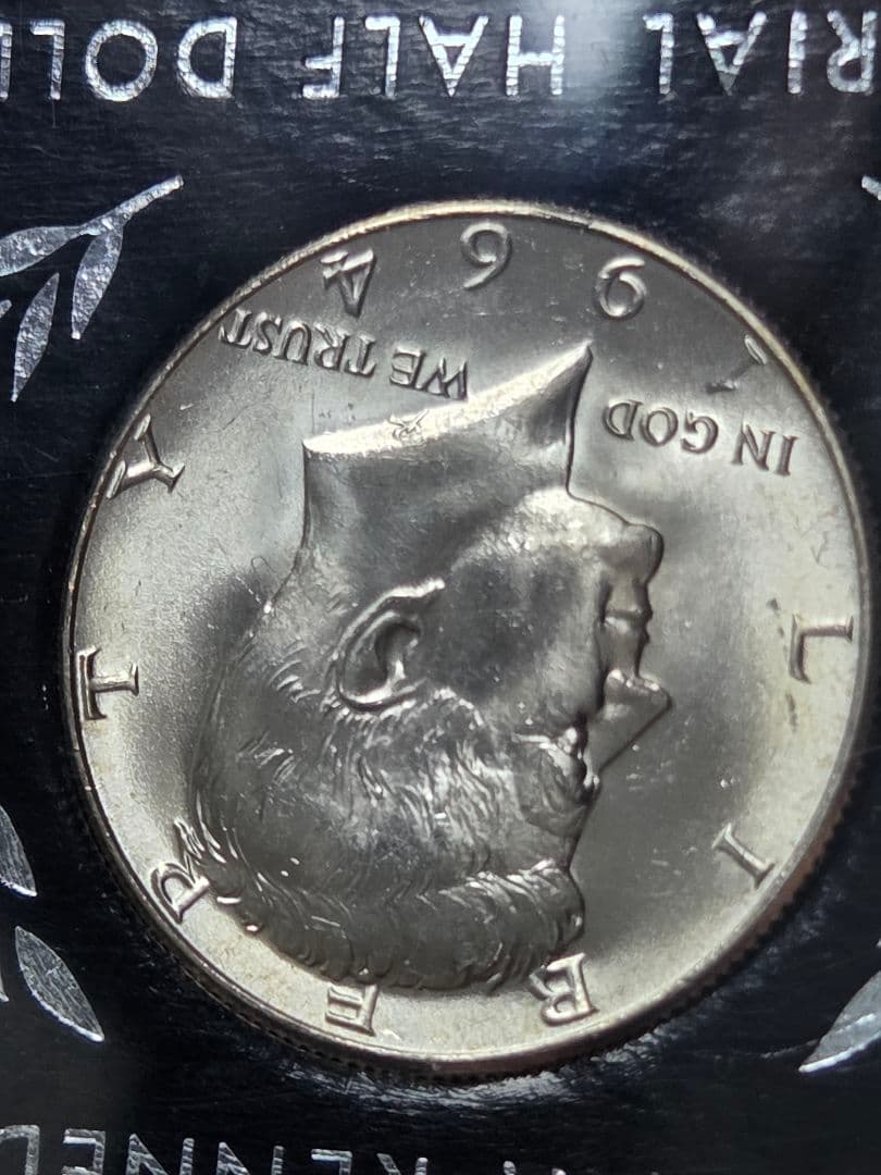 アメリカ合衆国　ケネディ大統領　ハーフダラー銀貨　1964 D　No.2